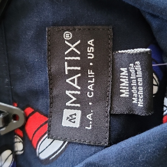 Matix Men's Navy Blue Patterned Shirt - Picture 3 of 7